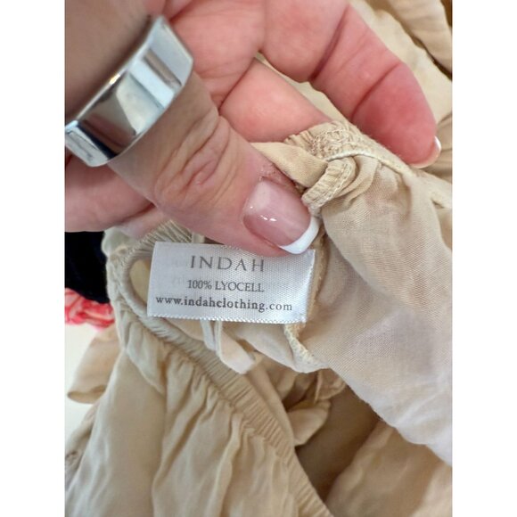 Indah Julie Solid Ruched Bodice Cutaway Maxi Dress NWOT - Size M - Picture 10 of 11